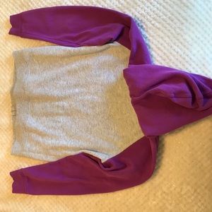 A grey and purple jacket